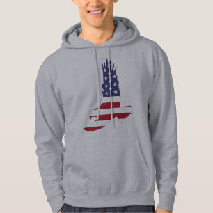Sudadera Águila de bandera estadounidense Personalizable