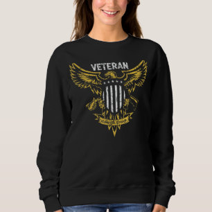 Sudadera Águila de Veteranos Militares Con Rifle Escudo Pat