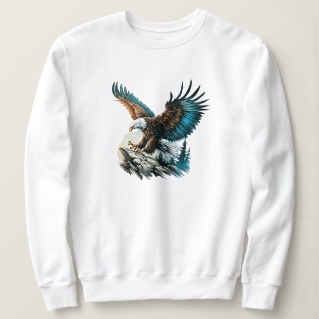 Sudadera Águila en acuarela (Anverso del diseño)