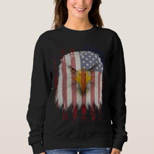 Sudadera Águila Estadounidense Con Bandera Americana