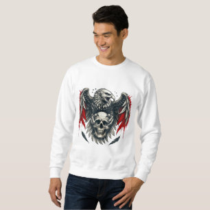 Sudadera Águila Gritando Agarrando Cráneo