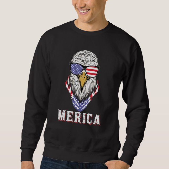 Sudadera Águila Merica 4 De Julio Águila Patriótica 4 De Ju (Anverso)