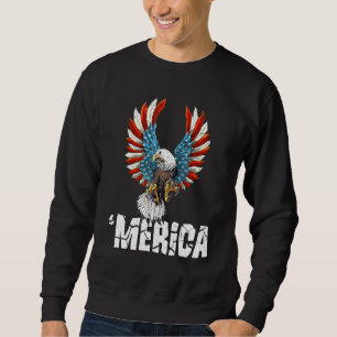 Sudadera Águila Patriótica 4 De Julio Hombres De Bandera Es