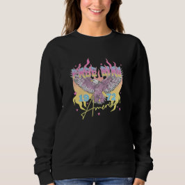 Sudadera Águila patriótica al atardecer estilo 70