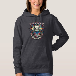 Sudadera Águila Patriótica Fin De Los Tiempos Calavera Zomb