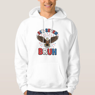 Sudadera Águila Patriótica Seis Siete Bruh Diseño Vectorial