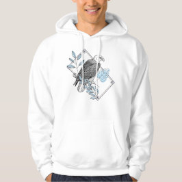 Sudadera Águila Real y Monstera Azul - Ilustración Geométri
