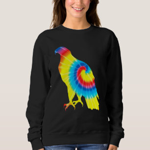 Sudadera Águila Tie Dye Estampado Arcoíris Halcón Animal Hi
