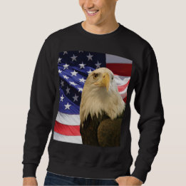 Sudadera Águila y bandera de los Estados Unidos