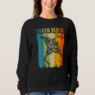 Sudadera Aguja Retro Miami Beach Florida Tema Amigos F