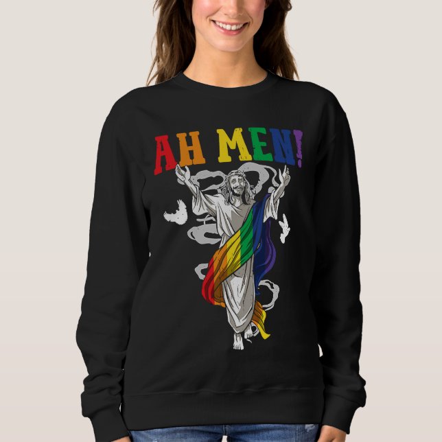 Sudadera Ah Men Gay Pride Month LGBT homosexual Rainbow (Anverso)