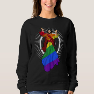 Sudadera Ah Men Gracioso Orgullo Gay Lgbt Jesús Bandera Arc