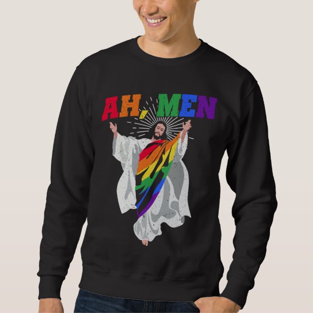 Sudadera Ah Men Pride Month Human Rights Proud Ally Queer L (Anverso)