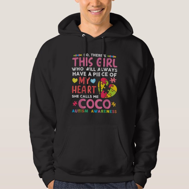 Sudadera Ahí Está El Chica Que Ella Me Llama Coco Autism Aw (Anverso)
