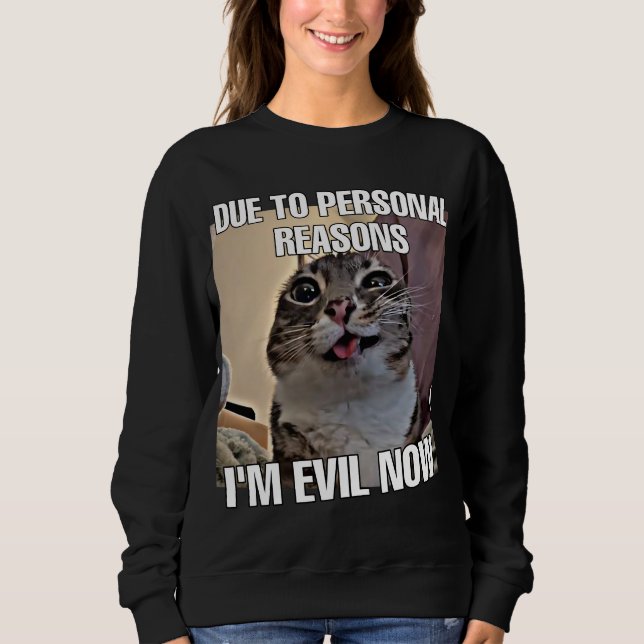 Sudadera Ahora soy malvada las memes de gatos (Anverso)