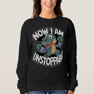 Sudadera Ahora soy un imparable gracioso T-Rex con brazos r