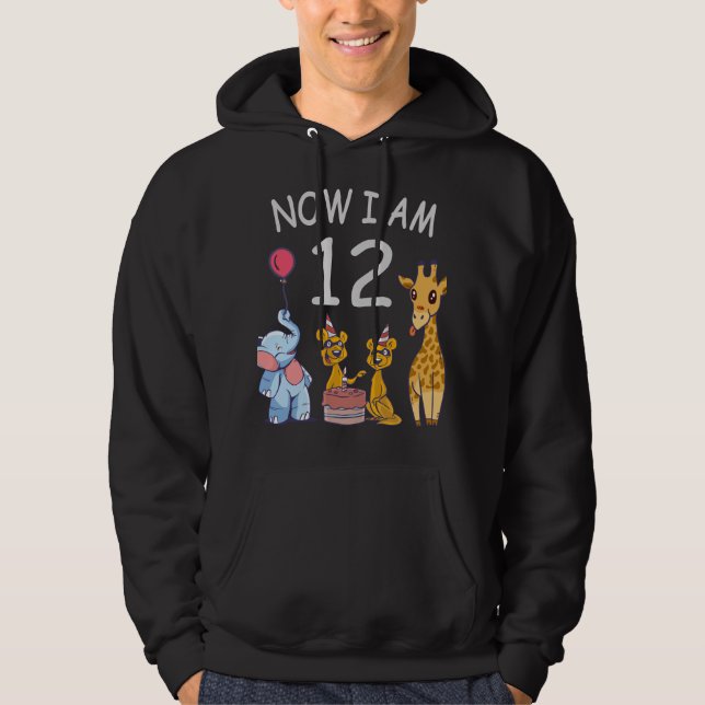 Sudadera Ahora tengo 12 años y duodécimo cumpleaños en el z (Anverso)