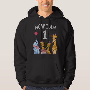 Sudadera Ahora tengo 1 año de nacido en el zoológico