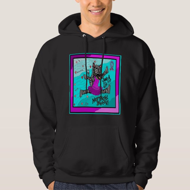 Sudadera ¡Ahorre una cebra!! (Anverso)