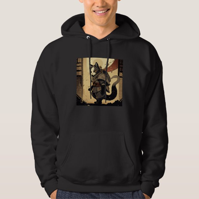 Sudadera AI Generated Shinobi Cat (Anverso)