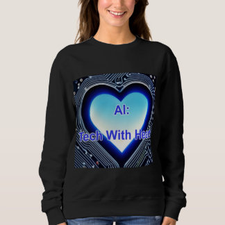 Sudadera AI: Tech con Corazón Mujer Negro