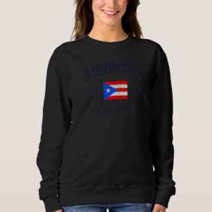 Sudadera Aibonito Puerto Rico Vintage Boricua Bandera Atlét