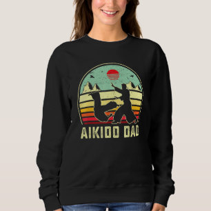 Sudadera Aikido Dad Autodefensa Artes Marciales Retro Sunse