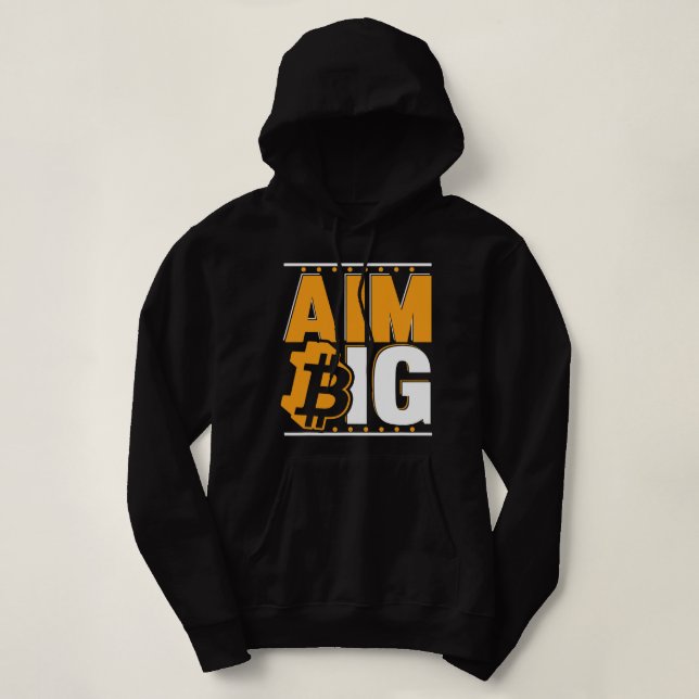 Sudadera Aim Big Crypto Cryptocurrency Blockchain Bitcoin (Diseño del anverso)
