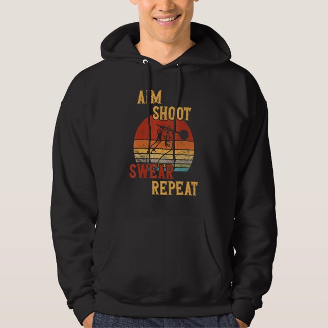 Sudadera Aim Shoot Swear Repetir Dardos (Anverso)