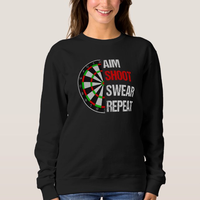 Sudadera AIM SHOT SWEAR REPEAT Dardos con tablero (Anverso)