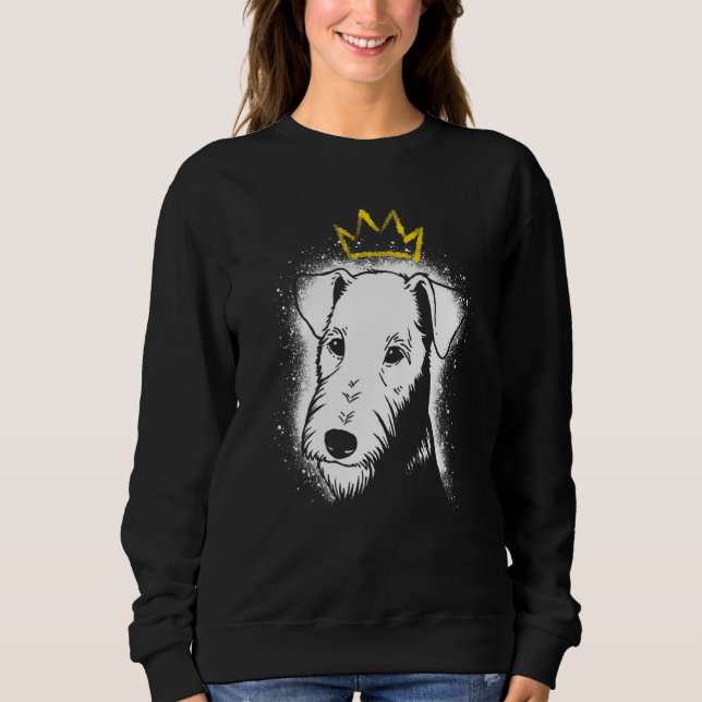 Sudadera Airedale Terrier con Corona (Anverso)