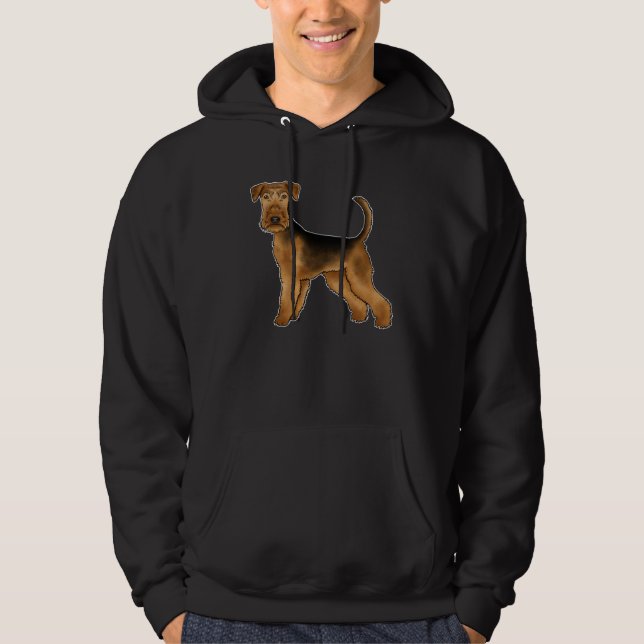 Sudadera Airedale Terrier Dog Ilustracion Bingley Terrier (Anverso)