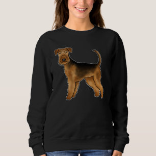 Sudadera Airedale Terrier Perro Lindo Adorable Perro de Dib