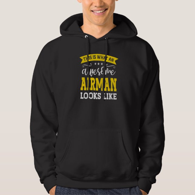 Sudadera Airman Job Title Employee Funny Worker Profession (Anverso)