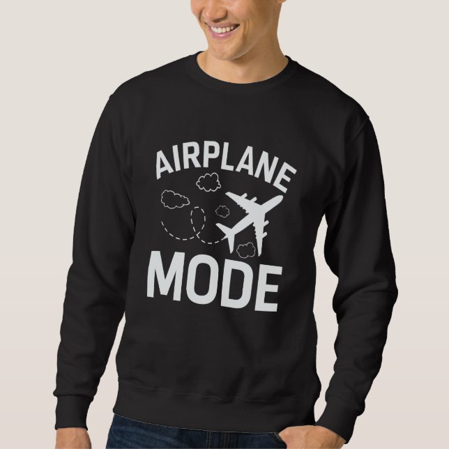 Sudadera Airplane Mode Pilot Airplane Plane Aviation  26 (Anverso)