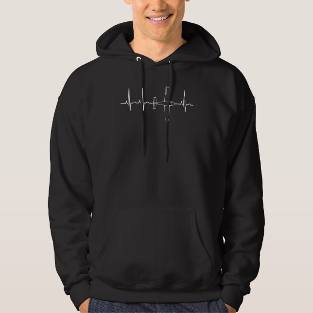 Sudadera Airplane Pilo Pilot Heartbeat Flying (Anverso)