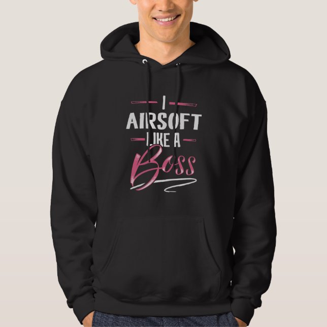 Sudadera AIRSOFT Como Una Jefa Jefa Chica Poder (Anverso)