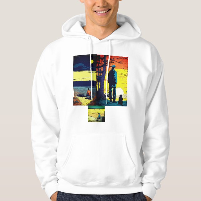 Sudadera Aislamiento en tinta obra de arte de piedad y vari (Anverso)