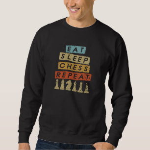 Sudadera Ajedrez - Comer Sleep Chess Repetir