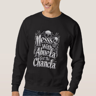 Sudadera Ajedrez con Abuela Obtén La Abuela Chancla Mexican