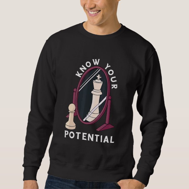 Sudadera Ajedrez Conoce tu potencial rey de ajedrez Che (Anverso)