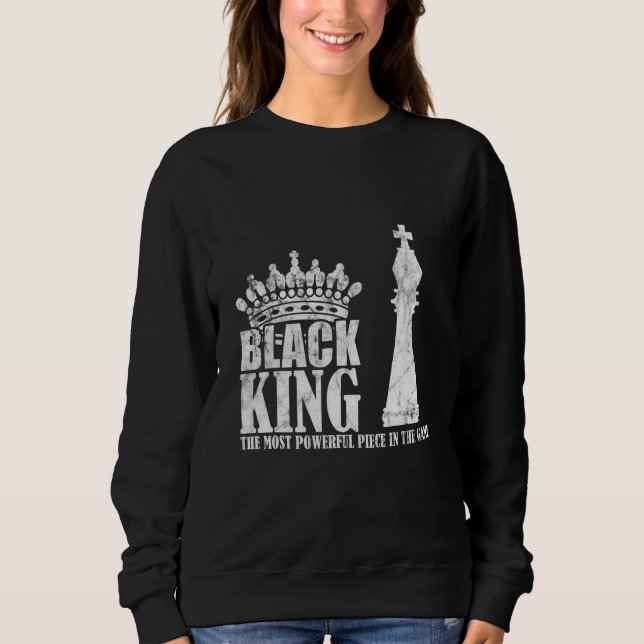 Sudadera Ajedrez de piezas más potente de Black King (Anverso)