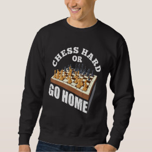 Sudadera Ajedrez Duro O Váyase A Casa Jaque mate King Queen