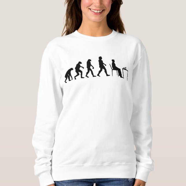 Sudadera Ajedrez - Evolución del jugador de ajedrez (Anverso)