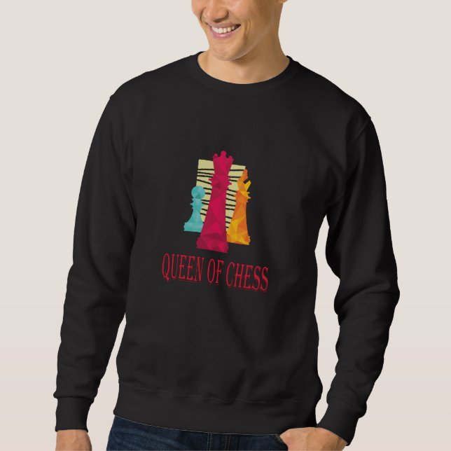 Sudadera Ajedrez - Reina Del Ajedrez (Anverso)
