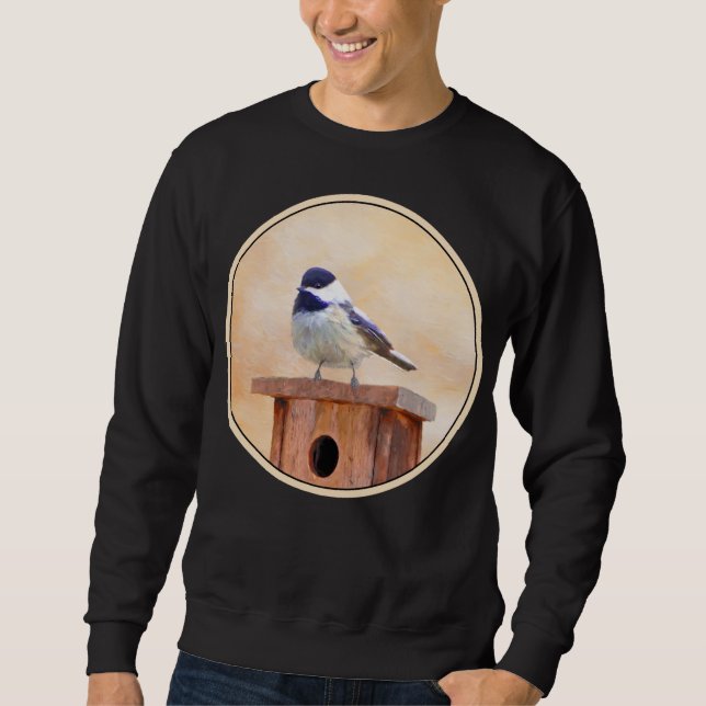 Sudadera Ajedrez sobre pintura de aves original (Anverso)