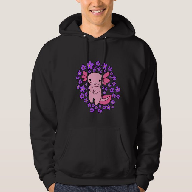 Sudadera Ajolote y flores  (Anverso)