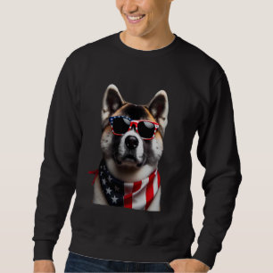 Sudadera Akita Dog 4 De Julio Día De La Independencia Estad