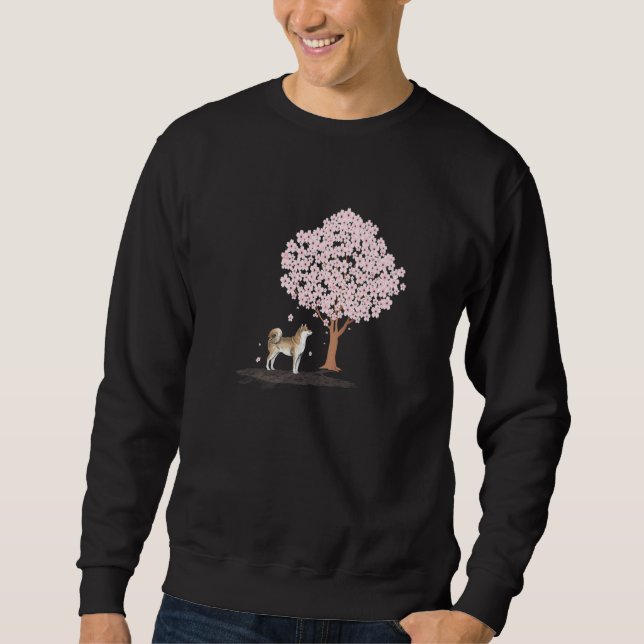 Sudadera Akita Shiba Inu Dog Japanese Cherry Blossom Sakura (Anverso)