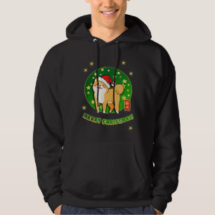 Sudadera Akita Shiba Inu Navidades Santa Hat Stars Green Re